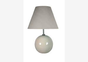 Botero,Lamp,Pearl,White,Small,Hollywood Chiku Small Lamp